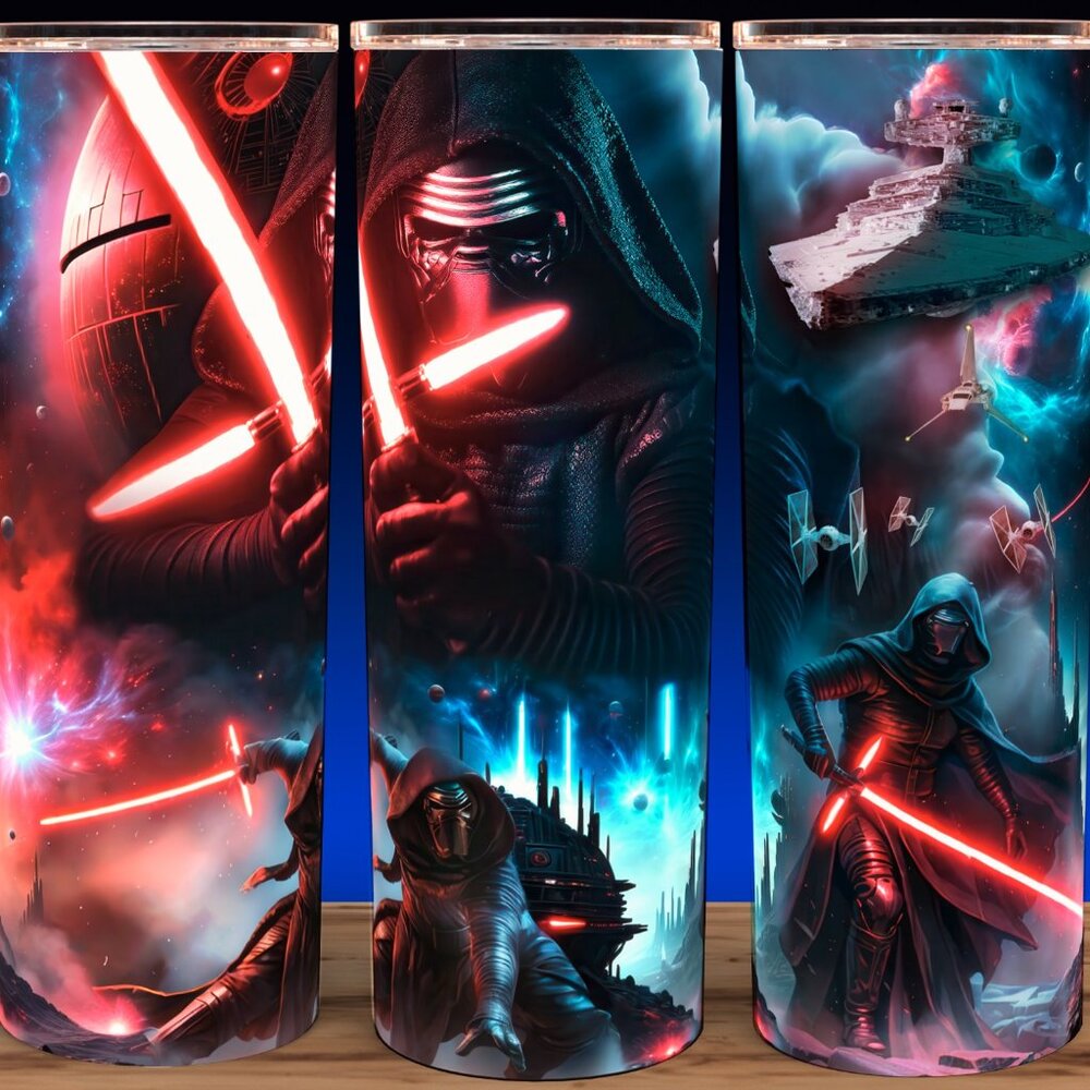 Kylo Ren Star Wars with Lightsaber Collection Cup Mug Tumbler 20oz